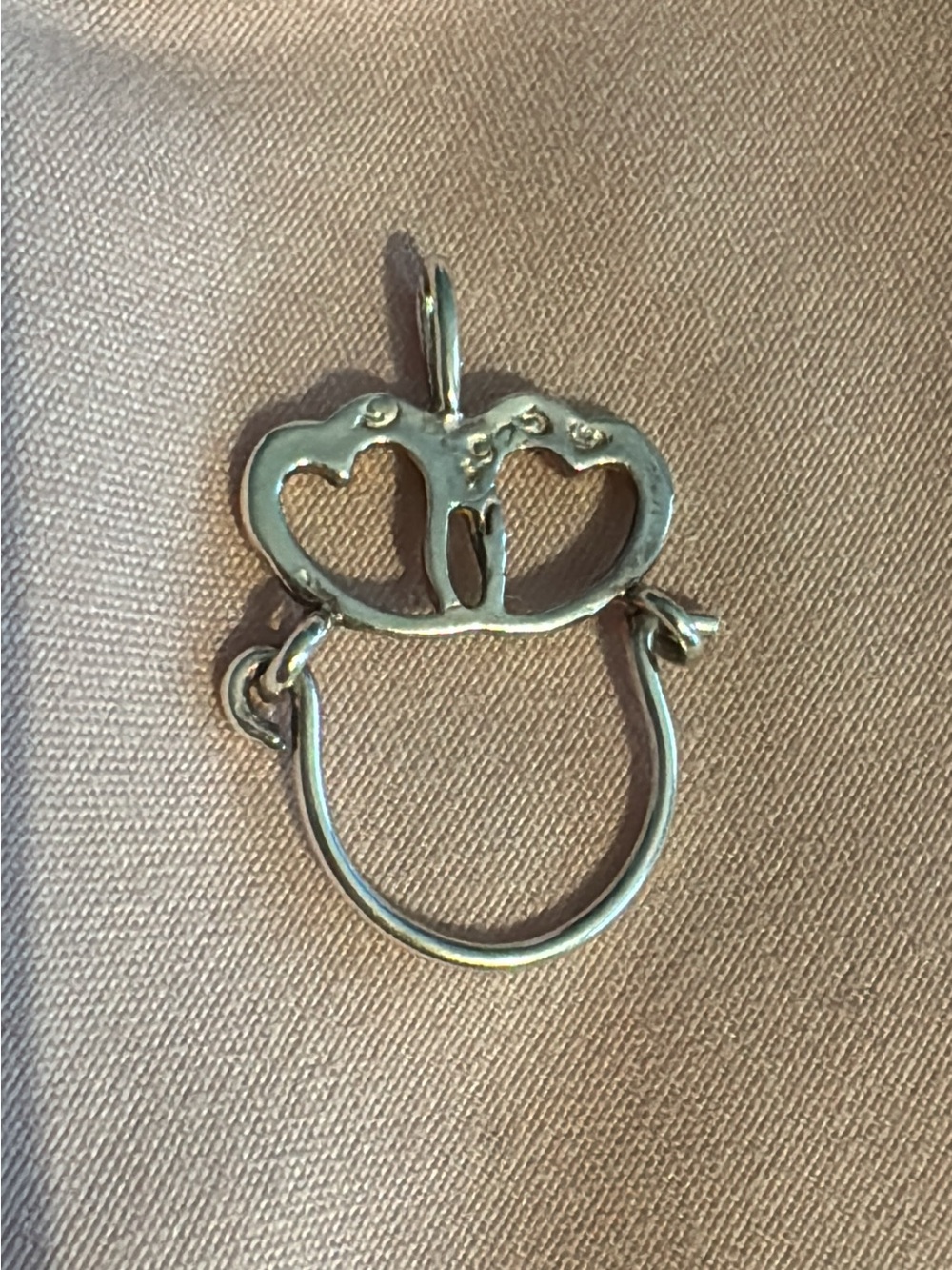 Sterling Silver Vintage Charm Holder - Picture 3 of 5